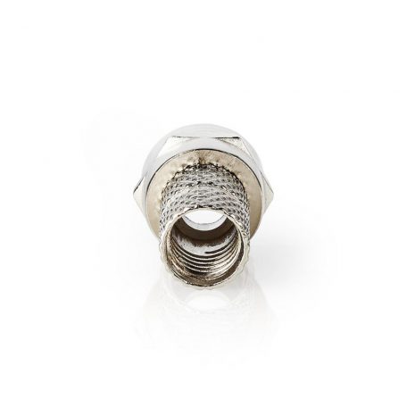 F-csatlakozó | Egyenes | Dugasz | Nikkelezett | 75 Ohm | Rácsavarható | Bemenő kábel átmérő: 5.5 mm | Zinc Alloy | Ezüst | 25 db | Műanyag Zacskó