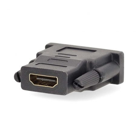 HDMI™ adapter | HDMI™ Kimenet | DVI-D 24+1-Érintkezős Dugasz | Aranyozott | Egyenes | PVC | Antracit | 1 db | Ablakos Doboz