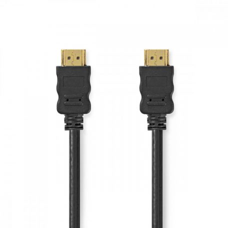 Nagy Sebességű HDMI ™ kábel Ethernet | HDMI™ Csatlakozó | HDMI™ Csatlakozó | 4K@30Hz | ARC | 10.2 Gbps | 0.50 m | Kerek | PVC | Fekete | Doboz