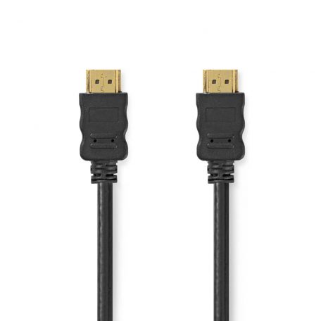 Nagy Sebességű HDMI ™ kábel Ethernet | HDMI™ Csatlakozó | HDMI™ Csatlakozó | 4K@30Hz | ARC | 10.2 Gbps | 10.0 m | Kerek | PVC | Fekete | Doboz