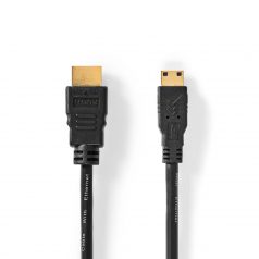   Nagy Sebességű HDMI ™ kábel Ethernet | HDMI™ Csatlakozó | HDMI™ Mini Csatlakozó | 4K@30Hz | 10.2 Gbps | 2.00 m | Kerek | PVC | Fekete | Doboz