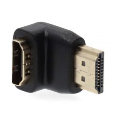   HDMI™ adapter | HDMI™ Csatlakozó | HDMI™ Kimenet | Aranyozott | Könyök 90 ° | ABS | Fekete | 1 db | Doboz