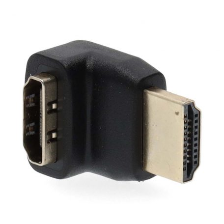 HDMI™ adapter | HDMI™ Csatlakozó | HDMI™ Kimenet | Aranyozott | Könyök 270 ° | ABS | Fekete | 1 db | Doboz