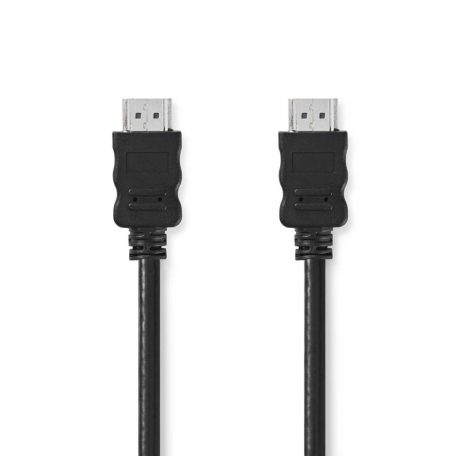 Nagy Sebességű HDMI ™ kábel Ethernet | HDMI™ Csatlakozó | HDMI™ Csatlakozó | 4K@30Hz | ARC | 10.2 Gbps | 10.0 m | Kerek | PVC | Fekete | Label