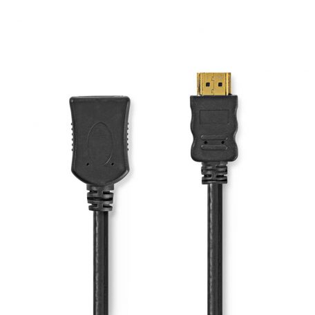 Nagy Sebességű HDMI ™ kábel Ethernet | HDMI™ Csatlakozó | HDMI™ Kimenet | 4K@30Hz | ARC | 10.2 Gbps | 1.00 m | Kerek | PVC | Fekete | Label