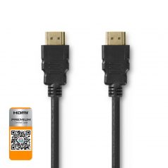   Premium Nagysebességű HDMI ™ kábel Ethernet | HDMI™ Csatlakozó | HDMI™ Csatlakozó | 4K@60Hz | 18 Gbps | 5.00 m | Kerek | PVC | Fekete | Boríték