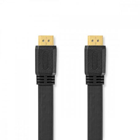 Nagy Sebességű HDMI ™ kábel Ethernet | HDMI™ Csatlakozó | HDMI™ Csatlakozó | 4K@30Hz | 10.2 Gbps | 2.00 m | Lapos | PVC | Fekete | Boríték