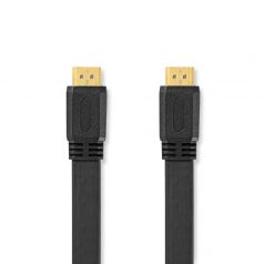   Nagy Sebességű HDMI ™ kábel Ethernet | HDMI™ Csatlakozó | HDMI™ Csatlakozó | 4K@30Hz | 10.2 Gbps | 3.00 m | Lapos | PVC | Fekete | Boríték