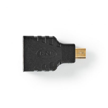 HDMI™ adapter | HDMI™ Micro Csatlakozó | HDMI™ Kimenet | Aranyozott | Egyenes | ABS | Fekete | 1 db | Műanyag Zacskó