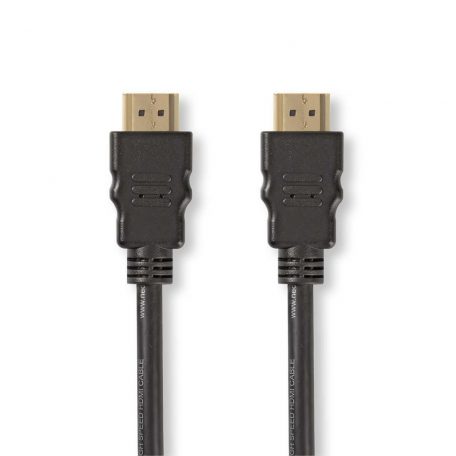 Nagy Sebességű HDMI ™ kábel Ethernet | HDMI™ Csatlakozó | HDMI™ Csatlakozó | 1080p@60Hz | 10.2 Gbps | 1.00 m | Kerek | PVC | Fekete | Papírfüles