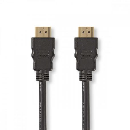 Nagy Sebességű HDMI ™ kábel Ethernet | HDMI™ Csatlakozó | HDMI™ Csatlakozó | 1080p@60Hz | 10.2 Gbps | 2.00 m | Kerek | PVC | Fekete | Papírfüles