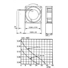 Ventilátor AC 92 x 92 x 25 mm