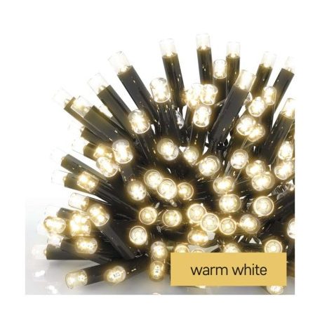 Profi LED sorolható füzér, fekete, 5 m, kültéri és beltéri, meleg fehér