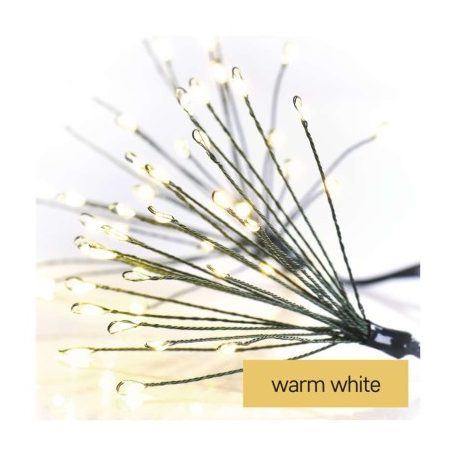 LED fényfüzér – fürtök, nano, 2,35 m, beltéri, meleg fehér, időzítő