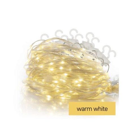 LED karácsonyi drop fényfüzér – fényfüggöny, 1,7x1,5 m, kültéri és beltéri, meleg fehér