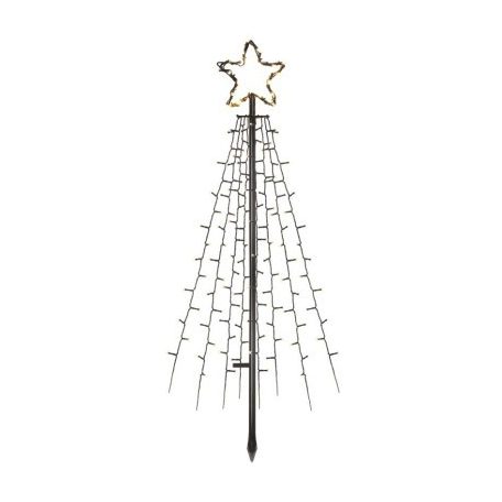 LED karácsonyfa, fém, 180 cm, kültéri és beltéri, meleg fehér, időzítő