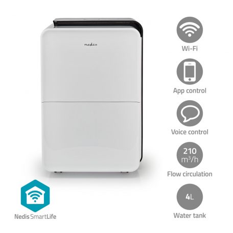 SmartLife Párátlanító | Wi-Fi | 30 l/Nap | Párátlanítás / Folyamatos / Száraz szennyes / Szellőztetés | Android™ / IOS | Állítható higrosztát | 210 m³/h