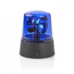   Fun Emergency LED | Elemes Áramellátás | 4.5 V DC | 0.4 W | 3x AA/LR6 | 9.2 cm | LED | LED-ek száma: 1 db. LED | Fény szín: Kék | Be / Ki | Műanyag | Fekete / Kék