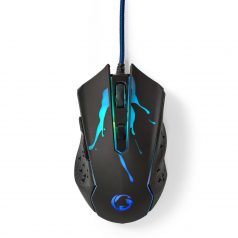   Gaming Mouse | Vezetékes | 1200 / 1800 / 2400 / 3600 dpi | Állítható DPI | Gombok száma: 6 | Programozható gombok | Jobbkezes | 1.50 m | LED