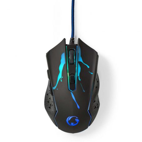 Gaming Mouse | Vezetékes | 1200 / 1800 / 2400 / 3600 dpi | Állítható DPI | Gombok száma: 6 | Programozható gombok | Jobbkezes | 1.50 m | LED