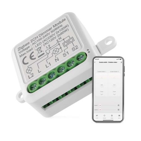 GoSmart fényerőszabályozó modul IP-2112DZ, ZigBee, 2 csatornás