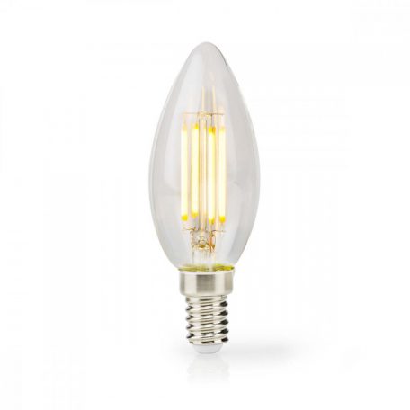 LED lámpa Izzó E14 | Gyertya | 4.5 W | 470 lm | 2700 K | Állítható fényerõ | Meleg Fehér | Retro Stílus | 1 db | Egyértelmű