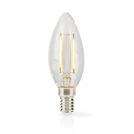 LED lámpa Izzó E14 | Gyertya | 7 W | 806 lm | 2700 K | Meleg Fehér | Retro Stílus | 1 db | Egyértelmű