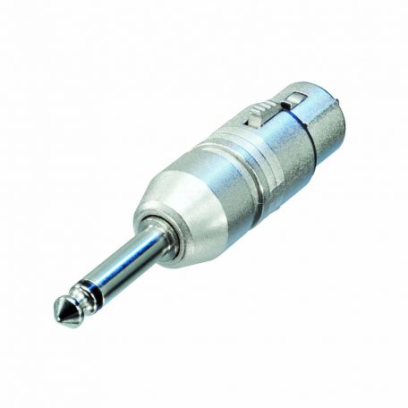 XLR-Adapter 6.35 mm-es Dugó - XLR 3-Pólusú Aljzat Ezüst