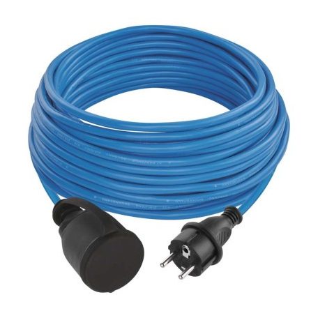 Fagyásálló hosszabbító kábel 20 m / 1 csatlakozó / kék / PVC / 230 V / 1,5 mm2