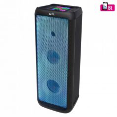   SAL Nagy teljesítményű Hordozható kétutas akkus bluetooth hangfal kiváló hangzással, 120W par 221dj beépített fényeffektel hangfal 2x20cm mélynyomóval mikrofon és gitár bemenet MP3 Lejátszó