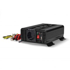   Inverter tiszta szinuszos | Bemeneti feszültség: 12 V DC | Eszköz táp kimeneti csatlaakozó(k): Type F (CEE 7/3) / USB-A / USB-C™ | 230 V AC 50 Hz | 300 W | Kimenő csúcs teljesítmény: 600 W | Csavaros Kapocs | Tiszta Szinusz Hullám | Biztosíték | Fekete