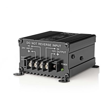 Teljesítmény Converter | Autós Táp | 24 V DC | 12 V DC | 120 W | Csavar Csatlakozó | Biztosítékkal ellátva | Fekete