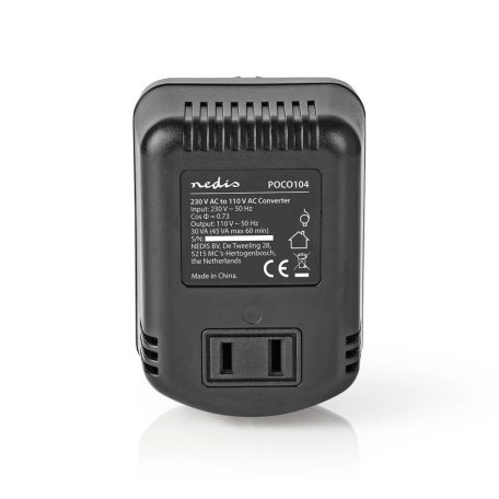 Teljesítmény Converter | Hálózati Áramellátás | 230 V AC 50 Hz | 30 W | Földelt csatlakozó | Fekete