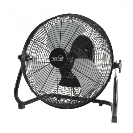 Home PVRO 40 padlóventilátor, 50 W, 3 fokozat, 40 cm-es lapátátmérő, oszcillálás, állítható fejdőlésszög, fém lapátok, fém rács, fekete