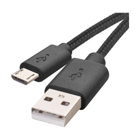 Töltő- és adatkábel USB-A 2.0 / micro USB-B 2.0, 2 m, fekete