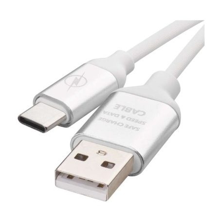 Töltő- és adatkábel USB-A 2.0 / USB-C 2.0, 1 m, fehér