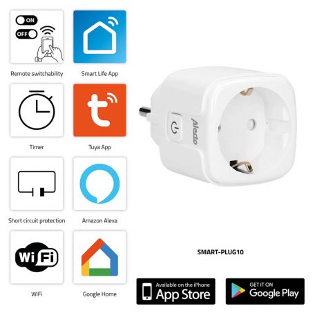 SMART-PLUG10 Smart Wi-Fi csatlakozó 16A 3680W