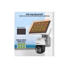   Napelemes kamera szolár WIFI biztonsági megfigyelő, Wifi 5MP 1080P solar kamera wifi ip kamera ip66 ICSEE APP-pal