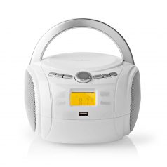   CD-lejátszó Boombox | Elemes Áramellátás / Hálózati Áramellátás | Stereo | 9 W | Bluetooth® | FM | USB lejátszás | Hordozó fogantyú | Fehér