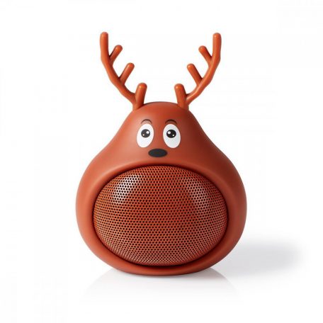 Bluetooth® hangszóró | Maximális akkumulátor lejátszási idő: 3 óra | Kézben Tartott Változat | 9 W | Mono | Beépített mikrofon | Összekapcsolható | Animaticks Rudy Reindeer | Barna