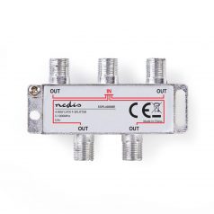   CATV Splitter | 5 - 1000 MHz | Beszúrási veszteség: 8.0 dB | Kimenő csatlakozók száma: 4 | 75 Ohm | Zinc Alloy