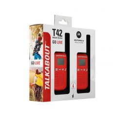   Motorola T42 PIROS Adventure Adóvevő pár, 4 km walkie talkie TLKR T42 Adóvevő pár, 4 km