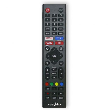 Tartalék Távirányító | Megfelelő: Hi-Sense | Előre Programozott | 1 Eszköz | Amazon Prime / Disney + Button / Netflix Gomb / Rakuten TV Button | Infravörös | Fekete