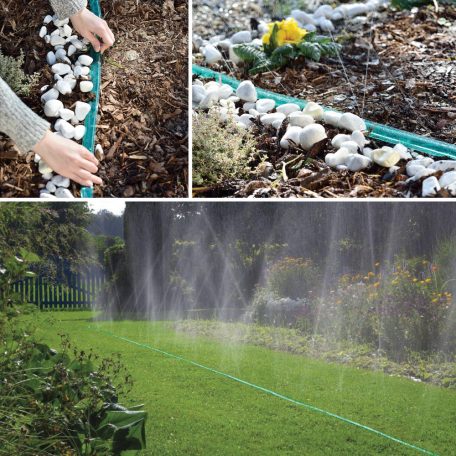 KINZO Kerti esőztető locsolótömlő öntöző és csepegtető szilikon cső gyorscsatlakozóval KINZO Sprinkler cső szilikon, 30m- var-7125