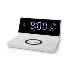   Alarm clock wireless charger | Qi szabványú | 5 / 7.5 / 10 / 15 W | USB-A Dugasz | 2 Riasztási Idők | Szundi funkció