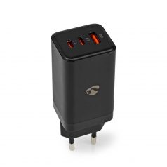   Fali Töltő | 65 W | GaN | Gyors töltés funkció | 3.0 / 3.25 A A | Kimenő csatlakozók száma: 3 | USB-A / 2x USB-C™ | Automatikus Feszültség Kiválasztás