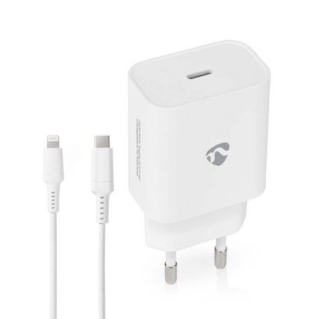 Fali Töltő | 20 W | Gyors töltés funkció | 1.67 A / 2.22 A / 3.0 A | Kimenő csatlakozók száma: 1 | USB-C™ | Lightning 8-tűs (Lengő) Kábel | 1.00 m | Automatikus Feszültség Kiválasztás