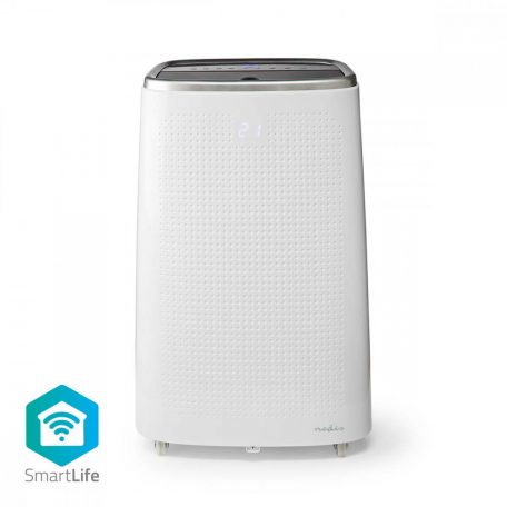 NEDIS mobil klíma 4,7kw SmartLife 3 az 1-ben Légkondicionáló | Wi-Fi | 14000 BTU | 120 m³ | Párátlanítás | Android™ / IOS | Energia osztály: A | 3-sebességes | 65 dB | Fehér