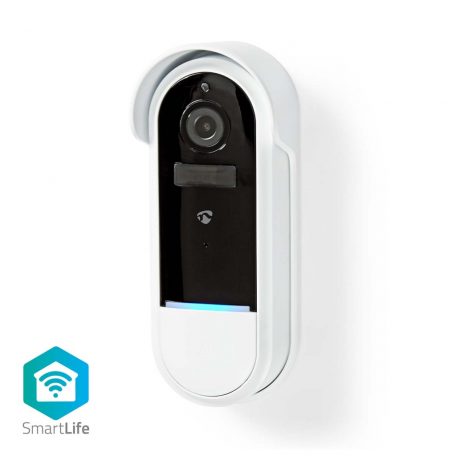 SmartLife Videó kaputelefon | Wi-Fi | Elemes Áramellátás / Transzformátor | Full HD 1080p | Felhőalapú Tárolás (opcionális) / microSD (nem tartozék) | IP54 | Mozgásérzékelővel | Éjjellátó | Fehér