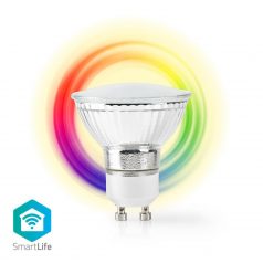   SmartLife Színes izzó | Wi-Fi | GU10 | 330 lm | 5 W | Meleg Fehér / RGB | 2700 K | Android™ / IOS | PAR16 | 1 db